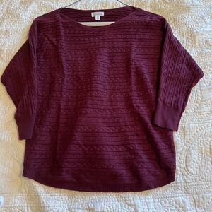 Market & Spruce Burgundy Sweater